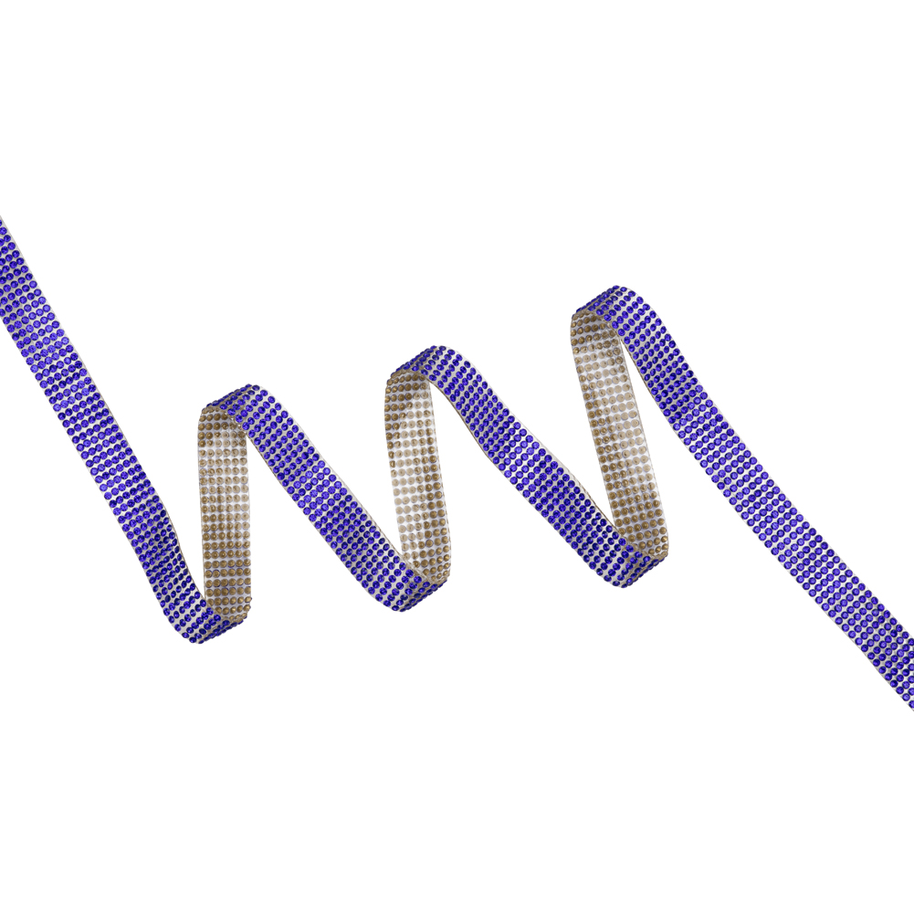 Yaya Han Iron-On Rhinestone Trim – 6-Row Sapphire Blue Crystal, 0.5″ – Cosplay Collection Yaya Han Iron-On Rhinestone Trim – 6-Row Sapphire Blue Crystal, 0.5″ – Cosplay Collection