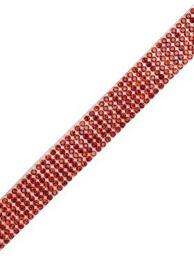 Yaya Han Iron-On Rhinestone Trim – 6-Row Crimson Red Crystal, 0.5″ – Cosplay Collection Yaya Han Iron-On Rhinestone Trim – 6-Row Crimson Red Crystal, 0.5″ – Cosplay Collection