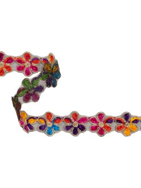 Yaya Han Chenille Embroidered Trim – Metallic Gold and Multicolor Flowers, 1.5″ – Cosplay Collection Yaya Han Chenille Embroidered Trim – Metallic Gold and Multicolor Flowers, 1.5″ – Cosplay Collection