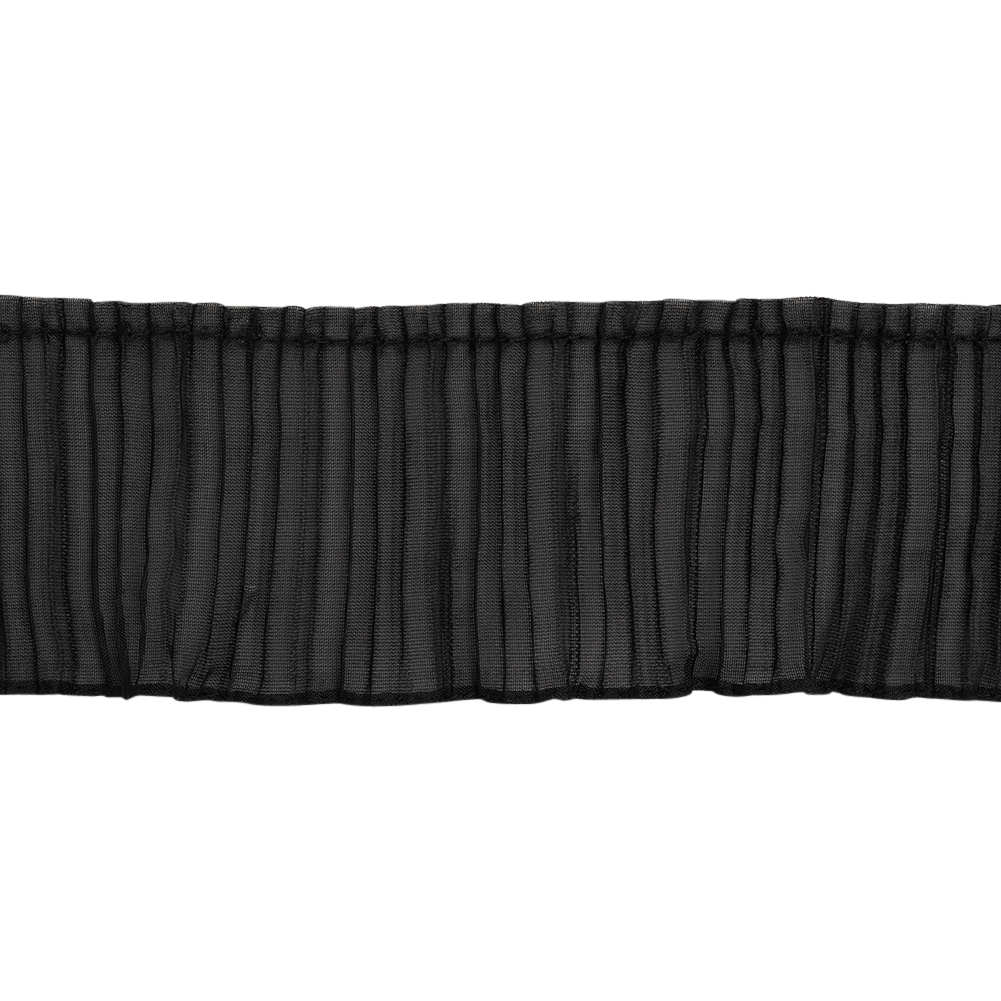 Yaya Han Pleated Ruffle Trim – Black, 3″ – Cosplay Collection Yaya Han Pleated Ruffle Trim – Black, 3″ – Cosplay Collection