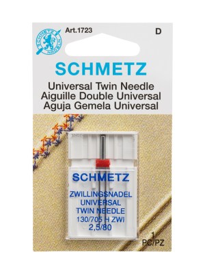 Schmetz Universal Twin Machine Needle – 2.5/80 – 1 ct Schmetz Universal Twin Machine Needle – 2.5/80 – 1 ct