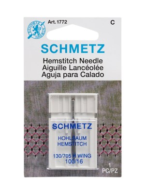 Schmetz Hemstitch/Wing Machine Needle – 100/16 – 1 ct Schmetz Hemstitch/Wing Machine Needle – 100/16 – 1 ct