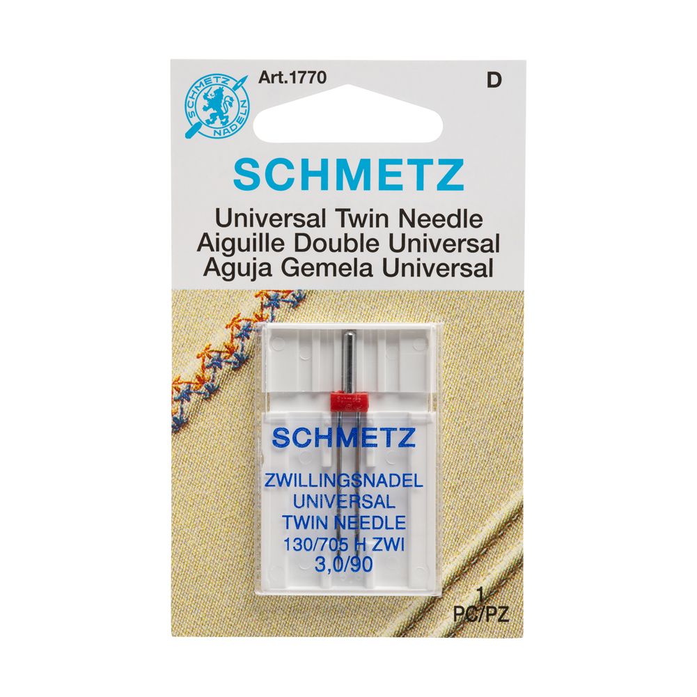 Schmetz Universal Twin Machine Needle – 3.0/90 – 1 ct Schmetz Universal Twin Machine Needle – 3.0/90 – 1 ct