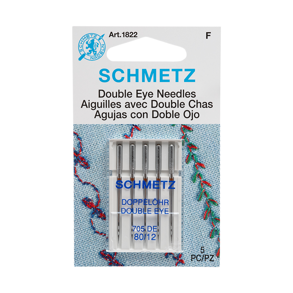 Schmetz Double Eye Machine Needles – 80/12 – 5 ct Schmetz Double Eye Machine Needles – 80/12 – 5 ct