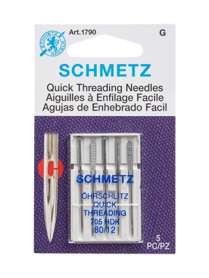 Schmetz Self-Threading Machine Needles – 80/12 – 5 ct Schmetz Self-Threading Machine Needles – 80/12 – 5 ct