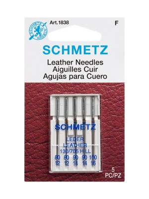 Schmetz Leather Machine Needles – Assorted Sizes – 5 ct Schmetz Leather Machine Needles – Assorted Sizes – 5 ct