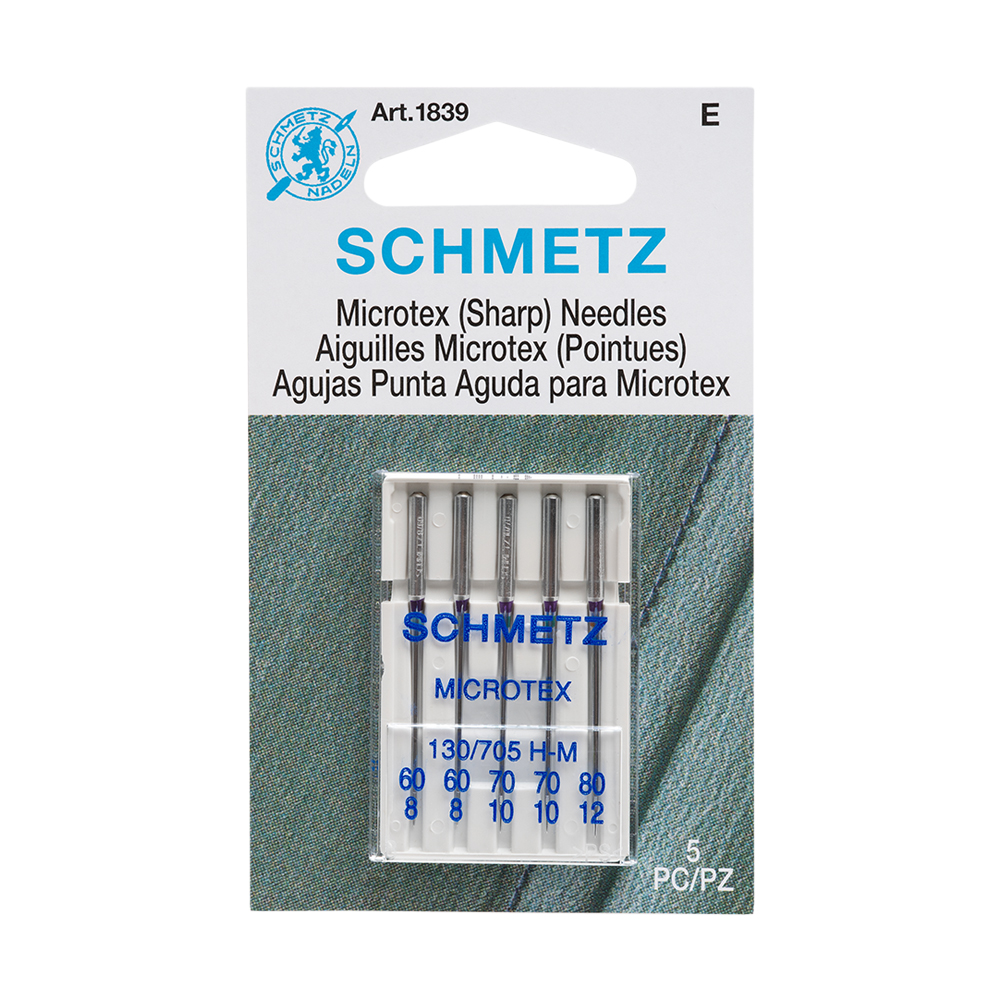 Schmetz Microtex Sharp Machine Needles - Assorted Sizes - 5 ct