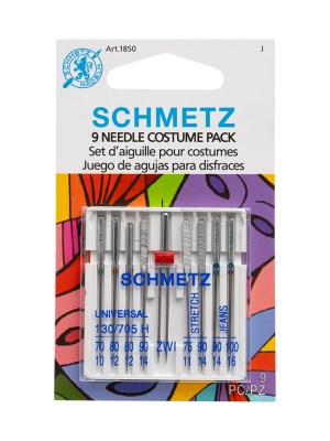 Schmetz Costume Pack Machine Needles – Assorted Sizes and Types – 9 ct Schmetz Costume Pack Machine Needles – Assorted Sizes and Types – 9 ct