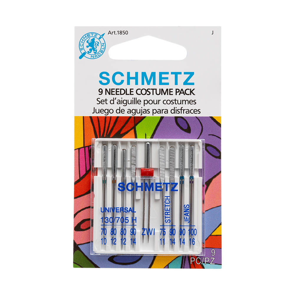 Schmetz Costume Pack Machine Needles – Assorted Sizes and Types – 9 ct Schmetz Costume Pack Machine Needles – Assorted Sizes and Types – 9 ct