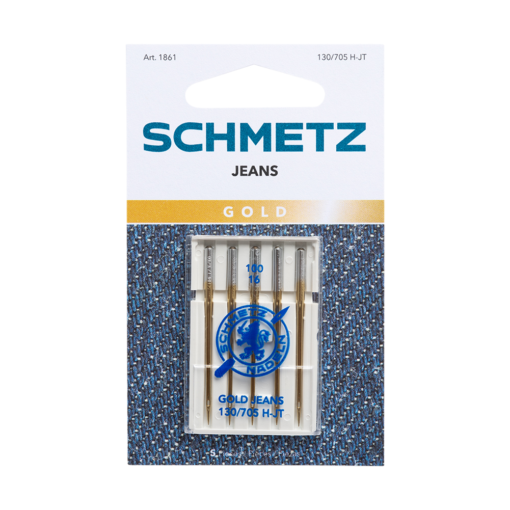 Schmetz Gold Plated Denim/Jeans Machine Needles – 100/16 – 5 ct Schmetz Gold Plated Denim/Jeans Machine Needles – 100/16 – 5 ct