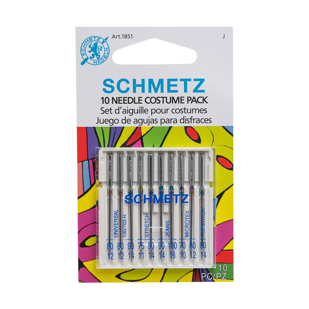 Schmetz Costume Pack Machine Needles – Assorted Sizes and Types – 10 ct Schmetz Costume Pack Machine Needles – Assorted Sizes and Types – 10 ct