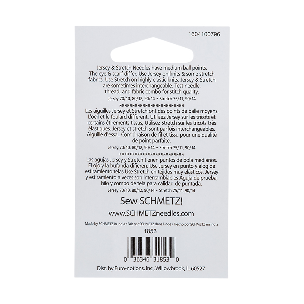 Schmetz Knit and Stretch Combo Machine Needles - Assorted Sizes and Types - 5 ct