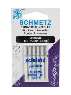 Schmetz Chrome Universal Machine Needles – 100/16 – 5 ct Schmetz Chrome Universal Machine Needles – 100/16 – 5 ct