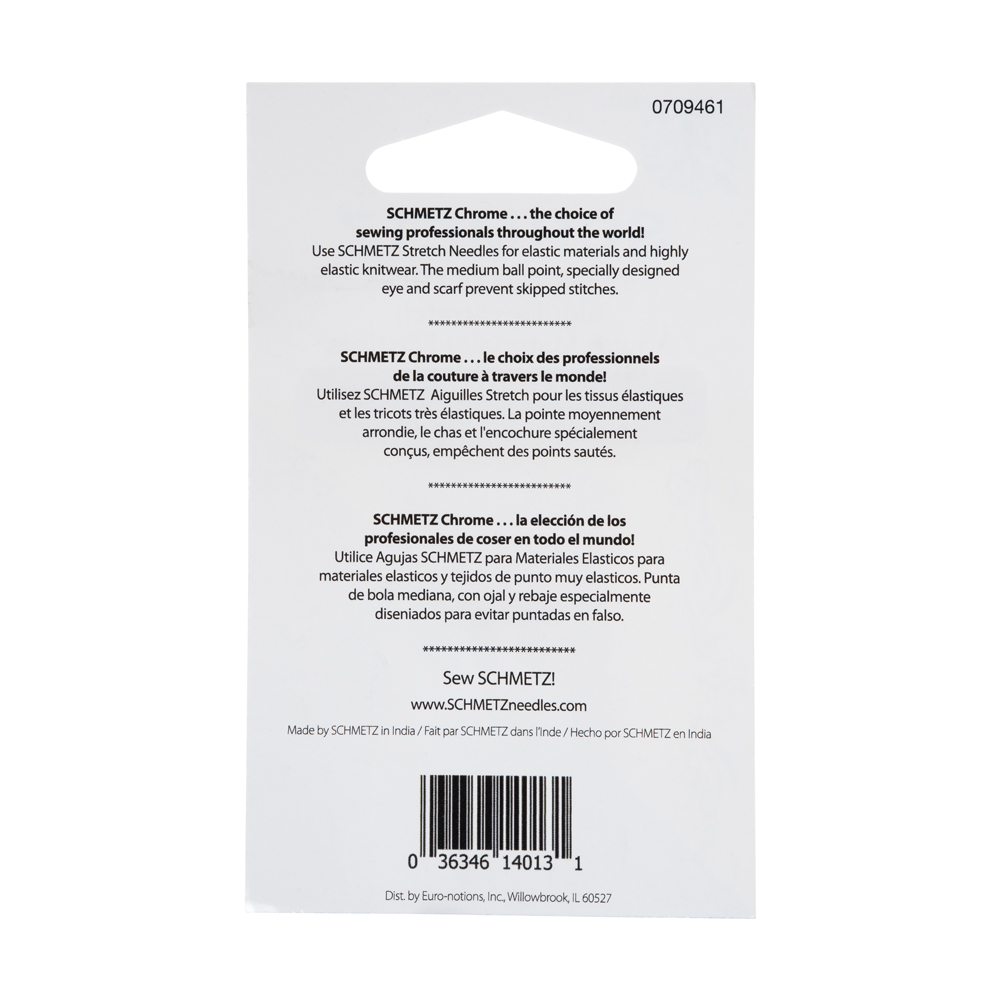 Schmetz Chrome Stretch Machine Needles - 90/14 - 5 ct