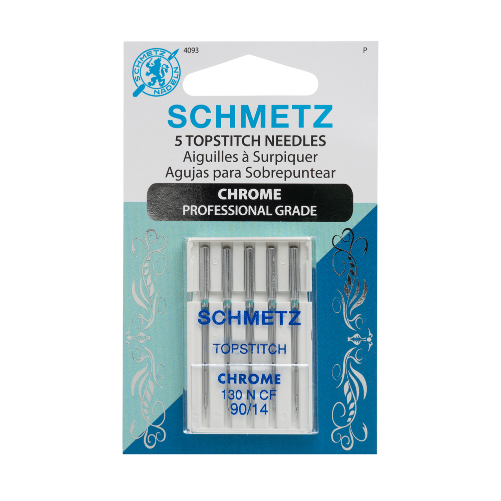 Schmetz Chrome Topstitch Machine Needles – 90/14 – 5 ct Schmetz Chrome Topstitch Machine Needles – 90/14 – 5 ct