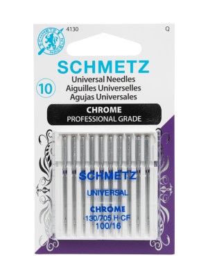 Schmetz Chrome Universal Machine Needles – 100/16 – 10 ct Schmetz Chrome Universal Machine Needles – 100/16 – 10 ct