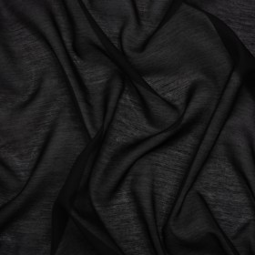 Silk and Cotton Voile – Black – Deadstock Silk and Cotton Voile – Black – Deadstock