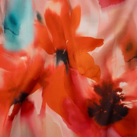 Silk Charmeuse Print 16MM, Made in Italy – Red and Pink Soft Watercolor Florals Silk Charmeuse Print 16MM, Made in Italy – Red and Pink Soft Watercolor Florals