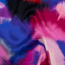 Silk Charmeuse Print 16MM, Made in Italy – Blue, Hot Pink and Red Painted Bursts Silk Charmeuse Print 16MM, Made in Italy – Blue, Hot Pink and Red Painted Bursts