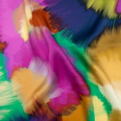Silk Charmeuse Print 16MM, Made in Italy – Fuchsia, Ochre and Blue Painted Bursts Silk Charmeuse Print 16MM, Made in Italy – Fuchsia, Ochre and Blue Painted Bursts