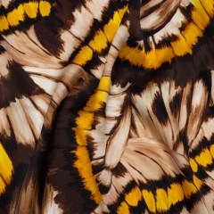 Silk Charmeuse Print 16MM, Made in Italy – Brown, Beige and Golden Yellow Butterfly Wings Silk Charmeuse Print 16MM, Made in Italy – Brown, Beige and Golden Yellow Butterfly Wings