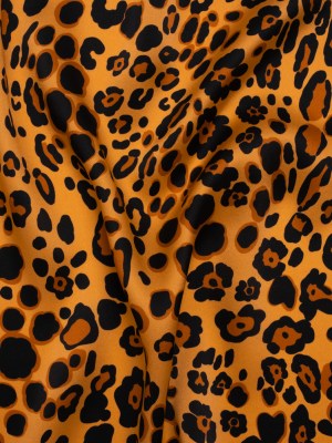 Silk Charmeuse Print 16MM, Made in Italy – Tan, Brown and Black Animal Spots Silk Charmeuse Print 16MM, Made in Italy – Tan, Brown and Black Animal Spots
