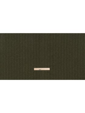 Yarn-Dyed Cotton Flannel – Olive Green and White Rectangle Checks – Deadstock Yarn-Dyed Cotton Flannel – Olive Green and White Rectangle Checks – Deadstock