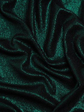 Metallic Foiled Uneven Stretch Rib Knit – Teal on Black – Estelle Collection Metallic Foiled Uneven Stretch Rib Knit – Teal on Black – Estelle Collection