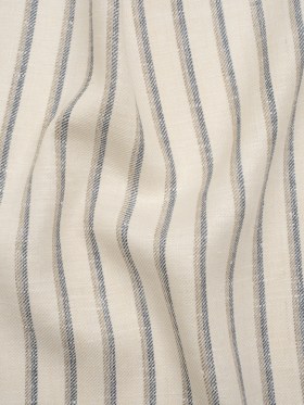 Heavy Linen Twill – Cream, Beige and Steel Blue Shadow Stripes Heavy Linen Twill – Cream, Beige and Steel Blue Shadow Stripes