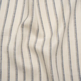 Heavy Linen Twill – Cream, Beige and Steel Blue Shadow Stripes Heavy Linen Twill – Cream, Beige and Steel Blue Shadow Stripes
