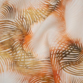 Medium Weight Linen Woven Print – Blush, Olive and White Illuminated Palm Leaves Medium Weight Linen Woven Print – Blush, Olive and White Illuminated Palm Leaves