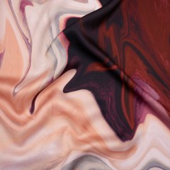 Polyester Satin – Rose Pink, Purple and Steel Blue Liquid Swirls – Mood Exclusive Liquid Motion Print Polyester Satin – Rose Pink, Purple and Steel Blue Liquid Swirls – Mood Exclusive Liquid Motion Print