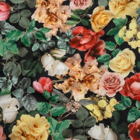 Brushed Cotton Woven – Red, Green and Yellow Photorealistic Florals – Mood Exclusive Botanica Viva Print Brushed Cotton Woven – Red, Green and Yellow Photorealistic Florals – Mood Exclusive Botanica Viva Print