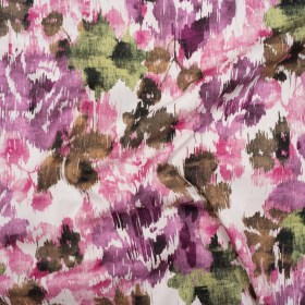 Brushed Cotton Woven – Purple, Green and Brown Ikat Florals – Mood Exclusive Reflecting Pool Print Brushed Cotton Woven – Purple, Green and Brown Ikat Florals – Mood Exclusive Reflecting Pool Print