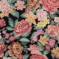 Brushed Cotton Woven – Coral Pink, Yellow and Green Flowers on Black – Mood Exclusive Briar Lane Print Brushed Cotton Woven – Coral Pink, Yellow and Green Flowers on Black – Mood Exclusive Briar Lane Print