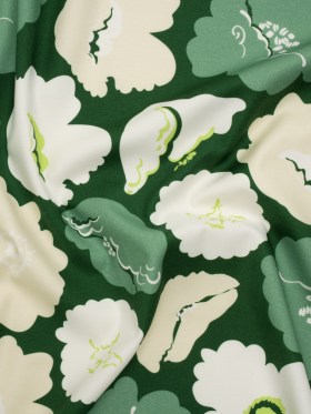 Brushed Cotton Woven – Green, Beige and White Simple Florals – Mood Exclusive Popping Petals Print Brushed Cotton Woven – Green, Beige and White Simple Florals – Mood Exclusive Popping Petals Print