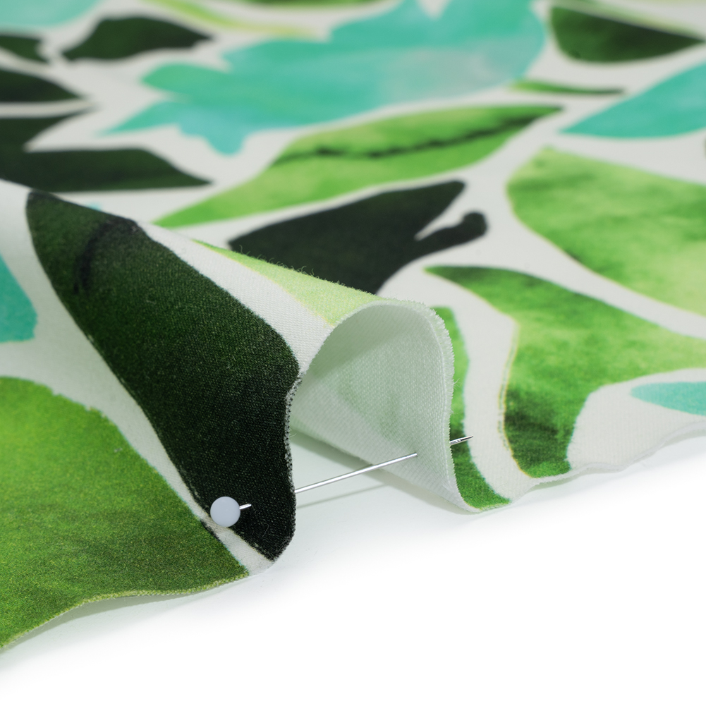 Brushed Cotton Woven – Aqua Blue, Lime and Forest Green Leaf Shapes – Mood Exclusive Watercolor Grove Print Brushed Cotton Woven – Aqua Blue, Lime and Forest Green Leaf Shapes – Mood Exclusive Watercolor Grove Print