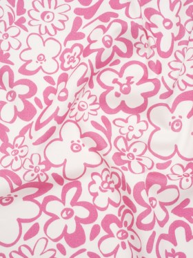 Brushed Cotton Woven – Pink and Off White Flower Doodles – Mood Exclusive Sweet Scribbles Print Brushed Cotton Woven – Pink and Off White Flower Doodles – Mood Exclusive Sweet Scribbles Print