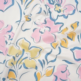 Brushed Cotton Woven – Baby Pink, Light Blue and Creamsicle Ink Brush Flowers – Mood Exclusive Pastel Botanica Print Brushed Cotton Woven – Baby Pink, Light Blue and Creamsicle Ink Brush Flowers – Mood Exclusive Pastel Botanica Print