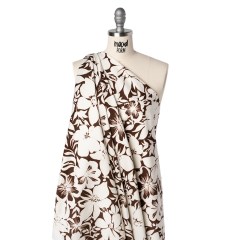 Brushed Cotton Woven – Brown and Ivory Floral – Mood Exclusive Whitewash Bloom Print Brushed Cotton Woven – Brown and Ivory Floral – Mood Exclusive Whitewash Bloom Print