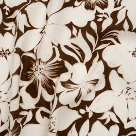 Linen and Rayon Woven – Brown and Ivory Floral – Mood Exclusive Sepia Bloom Print Linen and Rayon Woven – Brown and Ivory Floral – Mood Exclusive Sepia Bloom Print