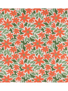 Linen and Rayon Woven – Coral Rose, Sage and Basil Green Flat Flowers – Mood Exclusive Flat Out Florals Print Linen and Rayon Woven – Coral Rose, Sage and Basil Green Flat Flowers – Mood Exclusive Flat Out Florals Print
