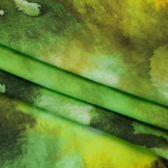 Rayon Challis – Lime Green, Sunny Orange and Olive Abstract Tie Dye – Mood Exclusive Pigment Pulse Print Rayon Challis – Lime Green, Sunny Orange and Olive Abstract Tie Dye – Mood Exclusive Pigment Pulse Print