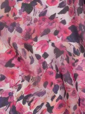 Silk Birdseye Pique Voile Print Made in Italy – Pink, Dark Purple and Lavender Watercolor Roses – Deadstock Silk Birdseye Pique Voile Print Made in Italy – Pink, Dark Purple and Lavender Watercolor Roses – Deadstock