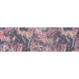 Silk Voile Print Made in Italy – Pink, Purple and Indigo Abstract – Deadstock Silk Voile Print Made in Italy – Pink, Purple and Indigo Abstract – Deadstock