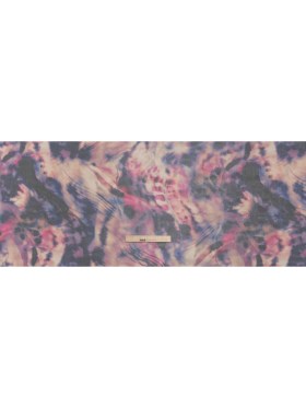 Silk Voile Print Made in Italy – Pink, Purple and Indigo Abstract – Deadstock Silk Voile Print Made in Italy – Pink, Purple and Indigo Abstract – Deadstock