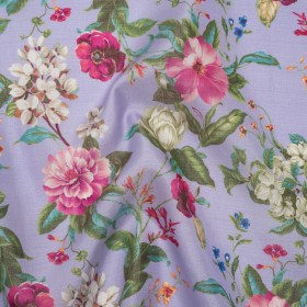 Textured Silk Woven Print Made in Italy – Lavender, Pink and Green Floral – Deadstock Textured Silk Woven Print Made in Italy – Lavender, Pink and Green Floral – Deadstock