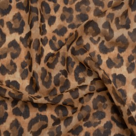 Cotton Lawn Print Made in Italy – Beige, Tan and Dark Brown Cheetah Spots – Deadstock Cotton Lawn Print Made in Italy – Beige, Tan and Dark Brown Cheetah Spots – Deadstock