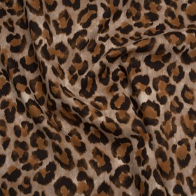 Stretch Brushed Cotton Twill Print Made in Italy – Greige, Tan and Dark Brown Cheetah Spots – Deadstock Stretch Brushed Cotton Twill Print Made in Italy – Greige, Tan and Dark Brown Cheetah Spots – Deadstock