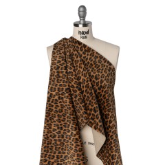 Stretch Cotton Corduroy Print Made in Italy – Tan, Brown and Black Cheetah Spots – Deadstock Stretch Cotton Corduroy Print Made in Italy – Tan, Brown and Black Cheetah Spots – Deadstock